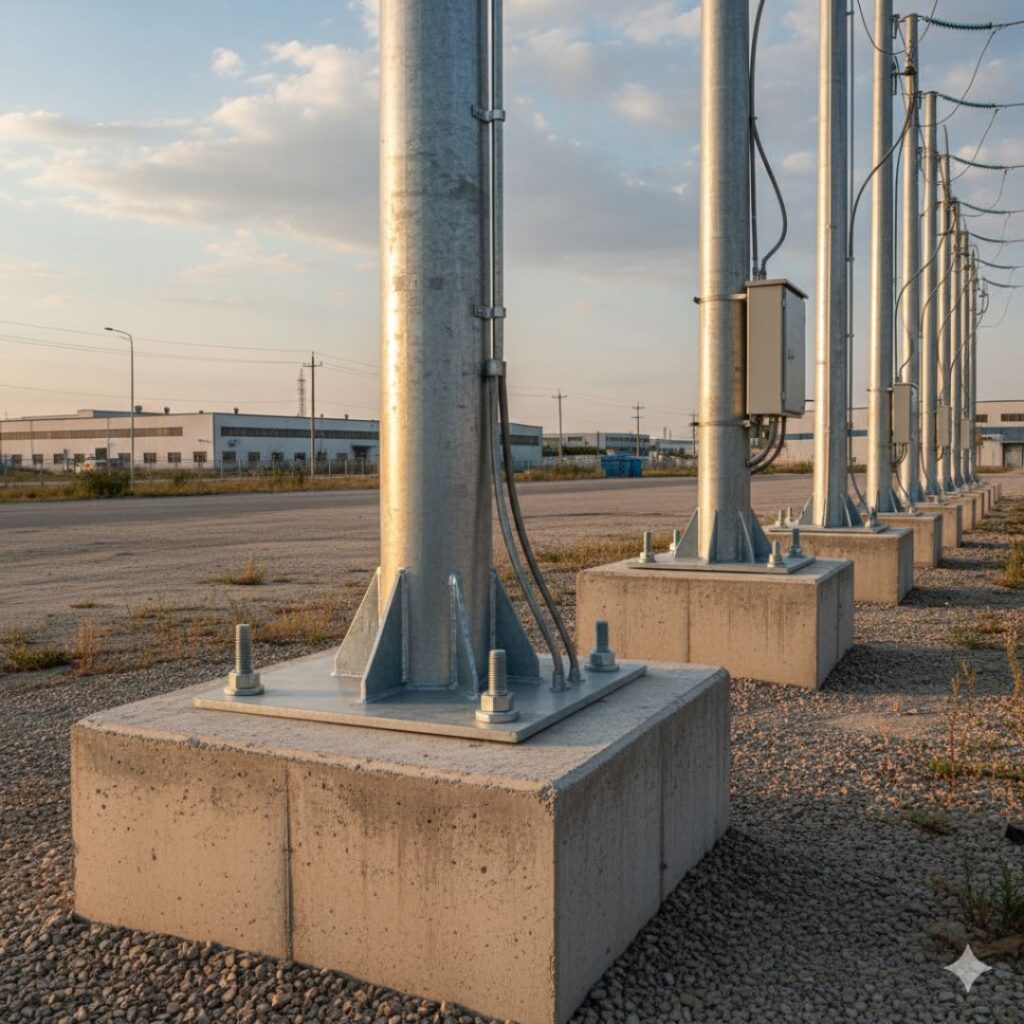 Base Plate Mounted Poles (2)