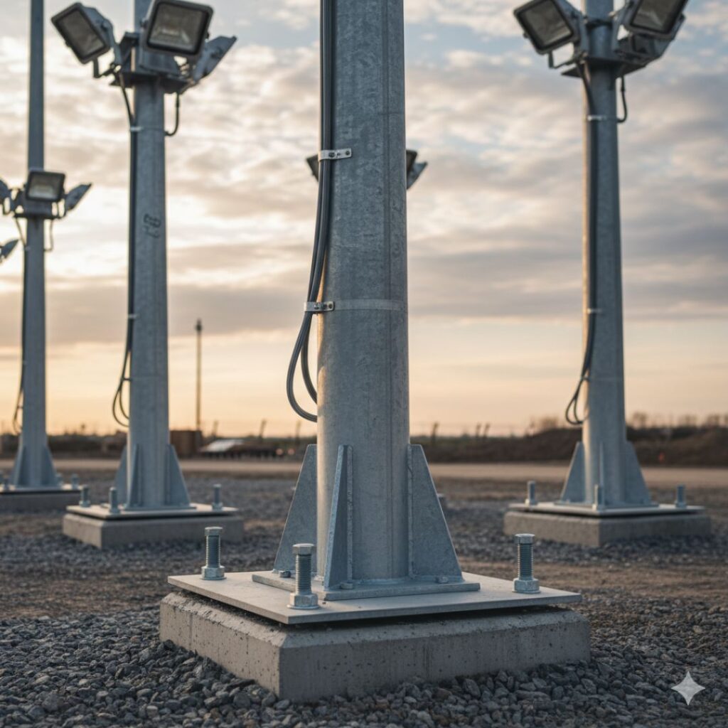Base Plate Mounted Poles (3)
